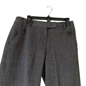 Larry Levine Gray Herringbone Wide Leg Trousers - 10